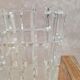 Vintage glass vase with geometric design