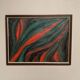 Original Swedish Oil on Canvas – Abstract Expressionist Composition – Vintage & Framed