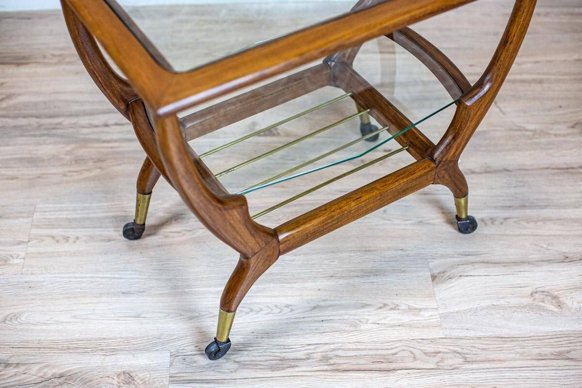 Vintage Coffee Table with Glass Top, 1990s