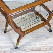 Vintage Coffee Table with Glass Top, 1990s