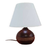 Wooden and rope ball lamp