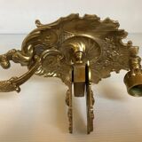 Candle holder rat of the cellar with match holder in bronze