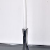 Brutalist candlesticks, solid aluminum by art3, Spain, 1970