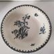 Large antique Gien hollow dish, Chardons blue model – fine 19th century earthenware