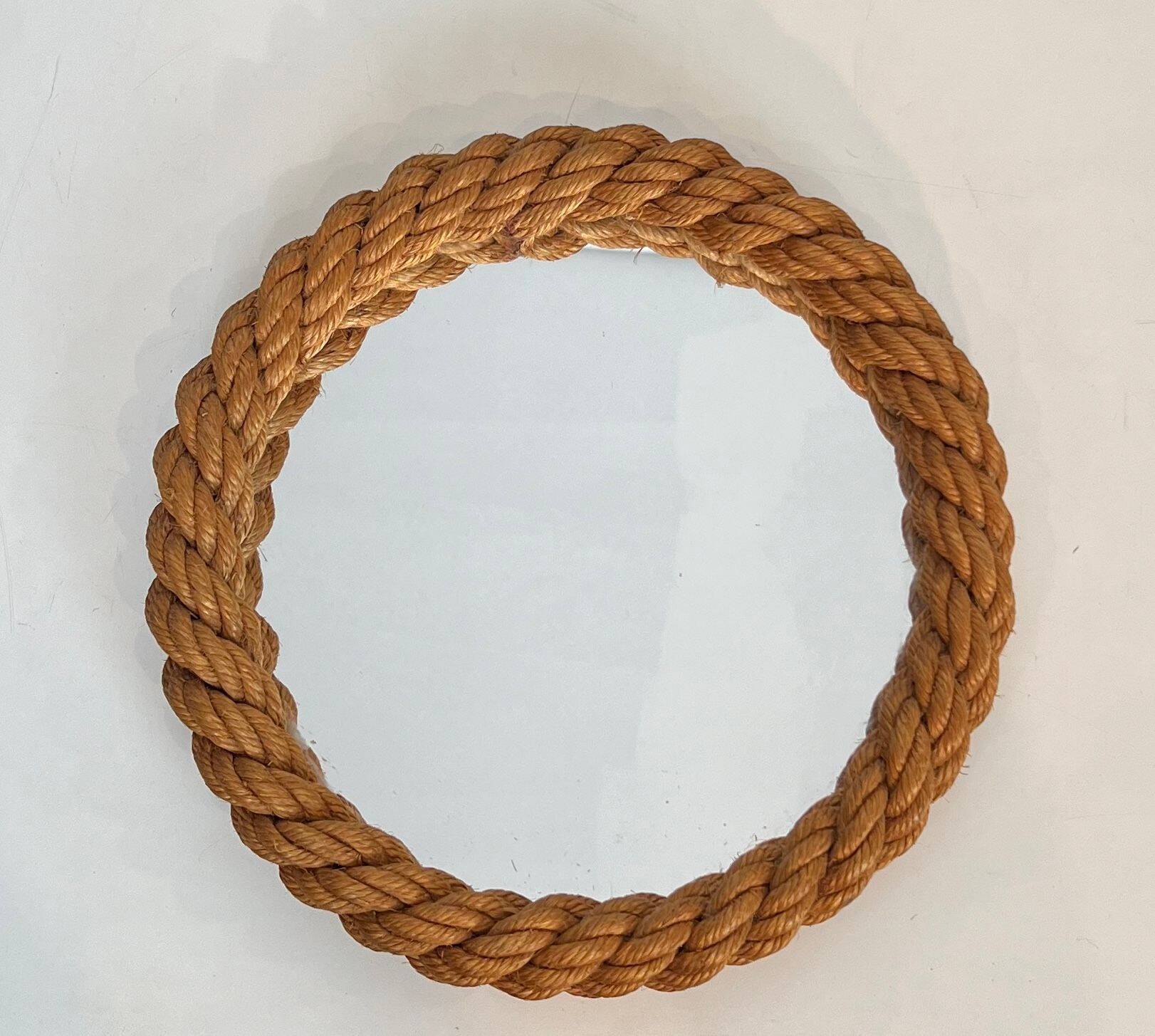 Miroir rond en corde d'Audoux Minet