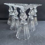 6 verres Daum service Florentin, fin XIXème