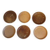 6 stoneware dessert plates