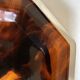XXL neo-classical tortoiseshell lucite tray 1970