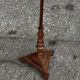 Turned wooden floor lamp from the 1950s.