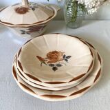 Set of round Digoin serving dishes