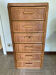 Vintage rattan chest of drawers with 6 drawers