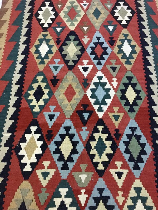 Splendide tapis tissé Persan: Kilim Gashqai 250x147 cm - Iran - vers 1970