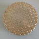 Round ceiling lamp in amber glass / vintage 60s-70s