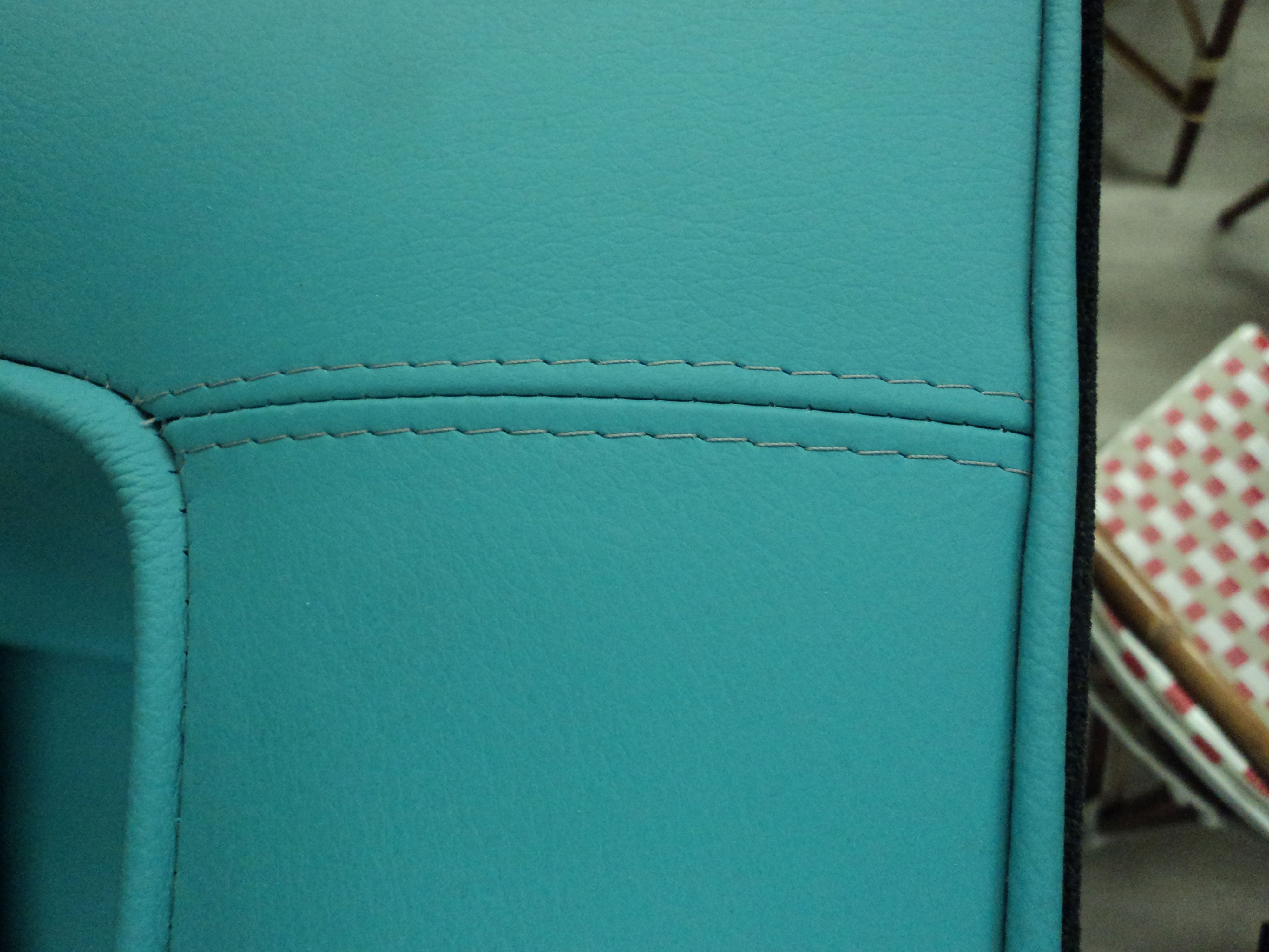 Seat "Scala" turquoise velvet leather black