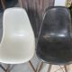 Lot 4 chaises dsw fibre noyer eames herman miller vintage