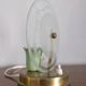 Pair of Vintage 1950s Brass and Glass Table Lamps, Italian Design