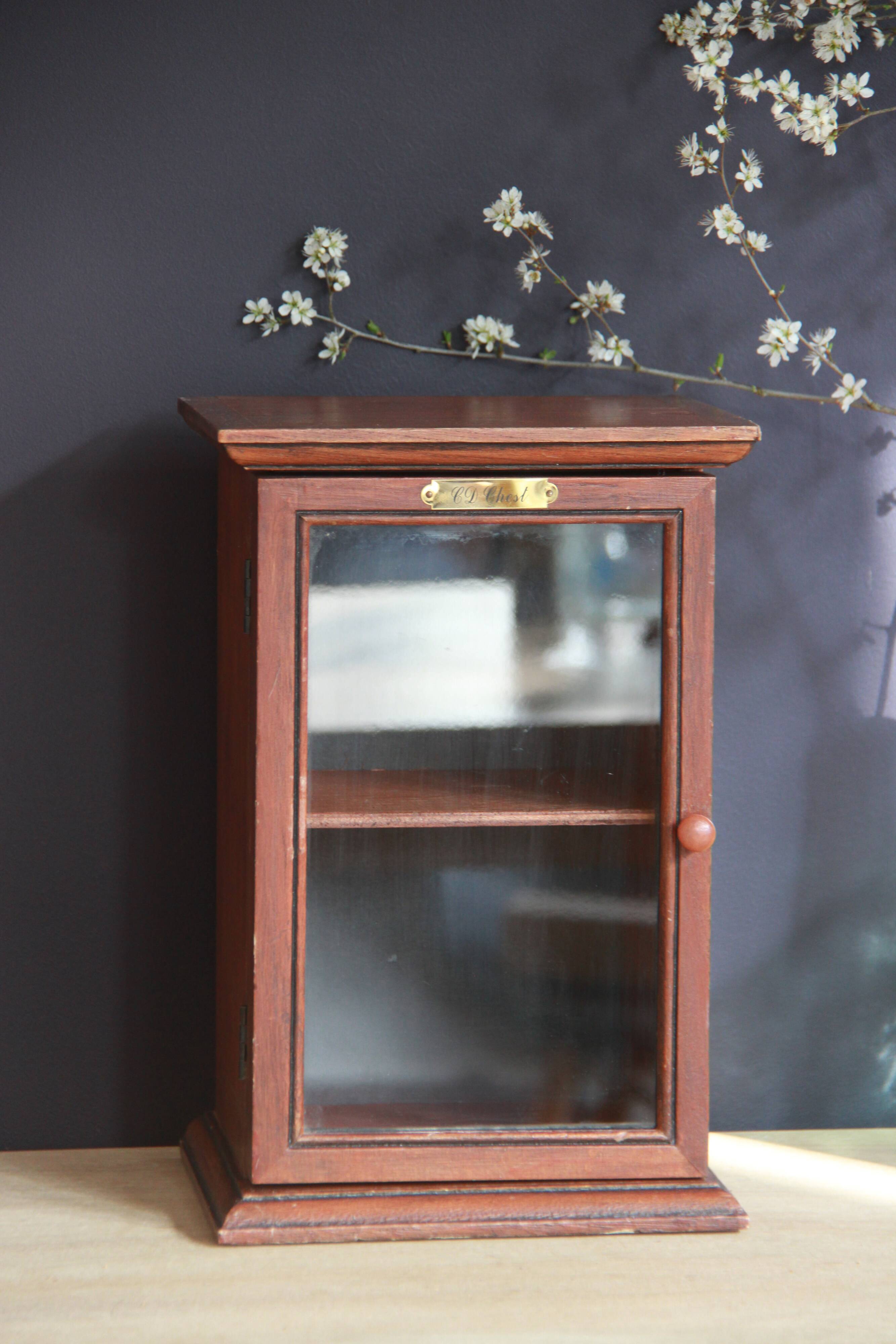 Wooden pharmacy display case