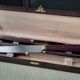 Box of 6 Saufax rosewood handle table knives