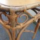 Bamboo and rattan side table, 1950s-1960s