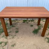 Vintage solid teak table 135x79cm an80