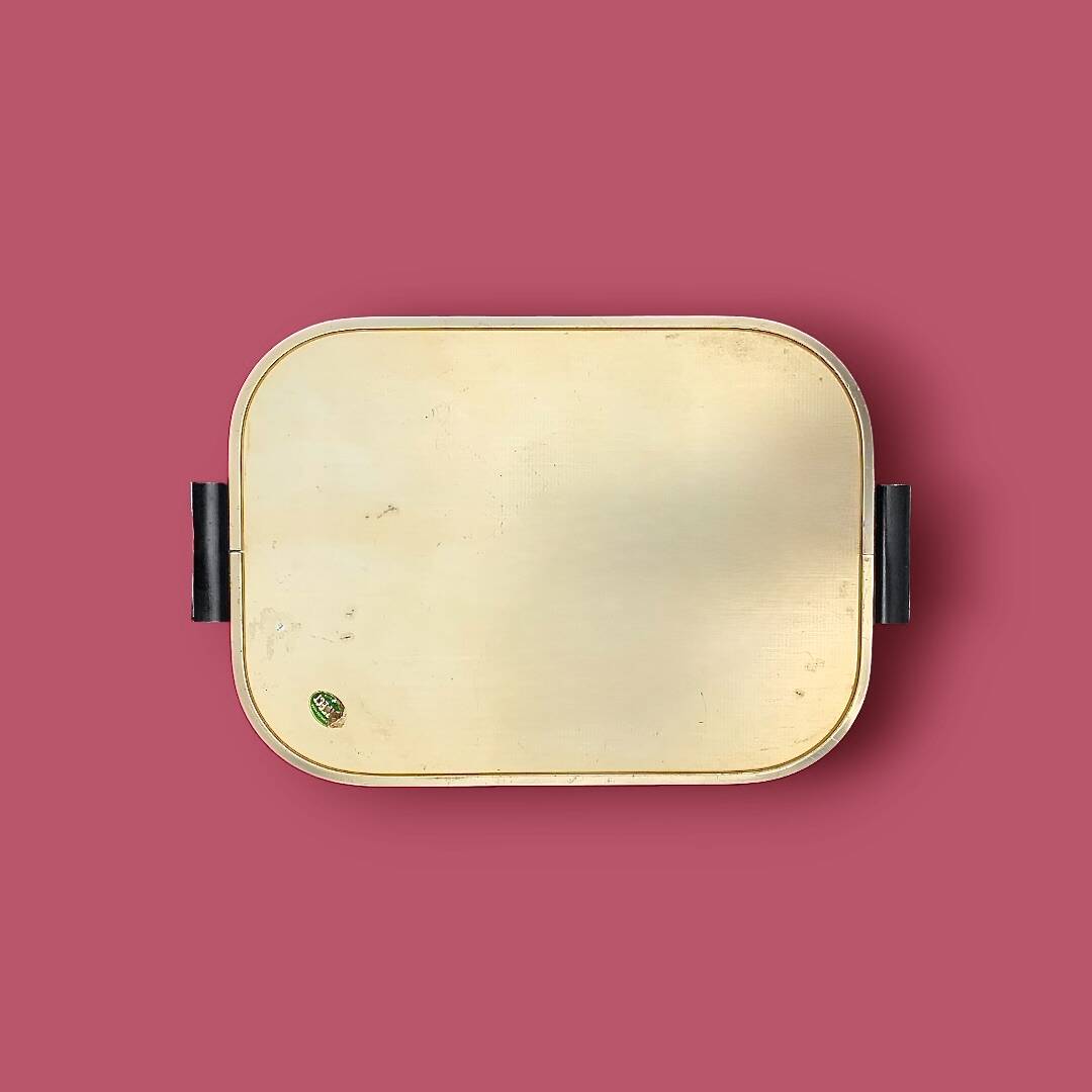 Modernist tray in gold anodized aluminum – Perfect