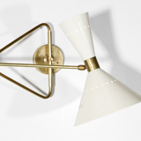 Italian articulable white wall lamp