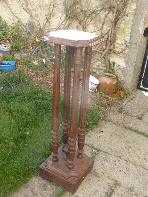 Old wooden saddle, 4 columns, chiseled,