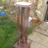 Old wooden saddle, 4 columns, chiseled,