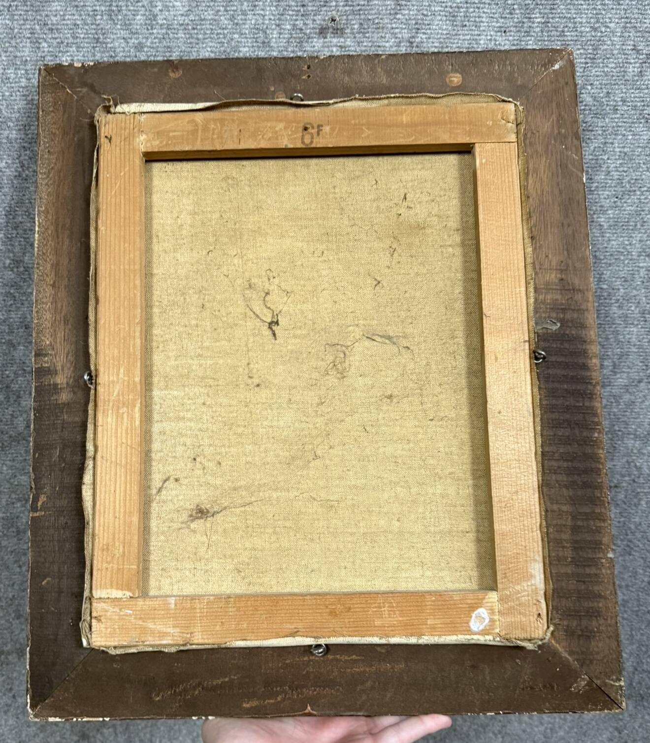 Oil painting on canvas circa 1940-1950