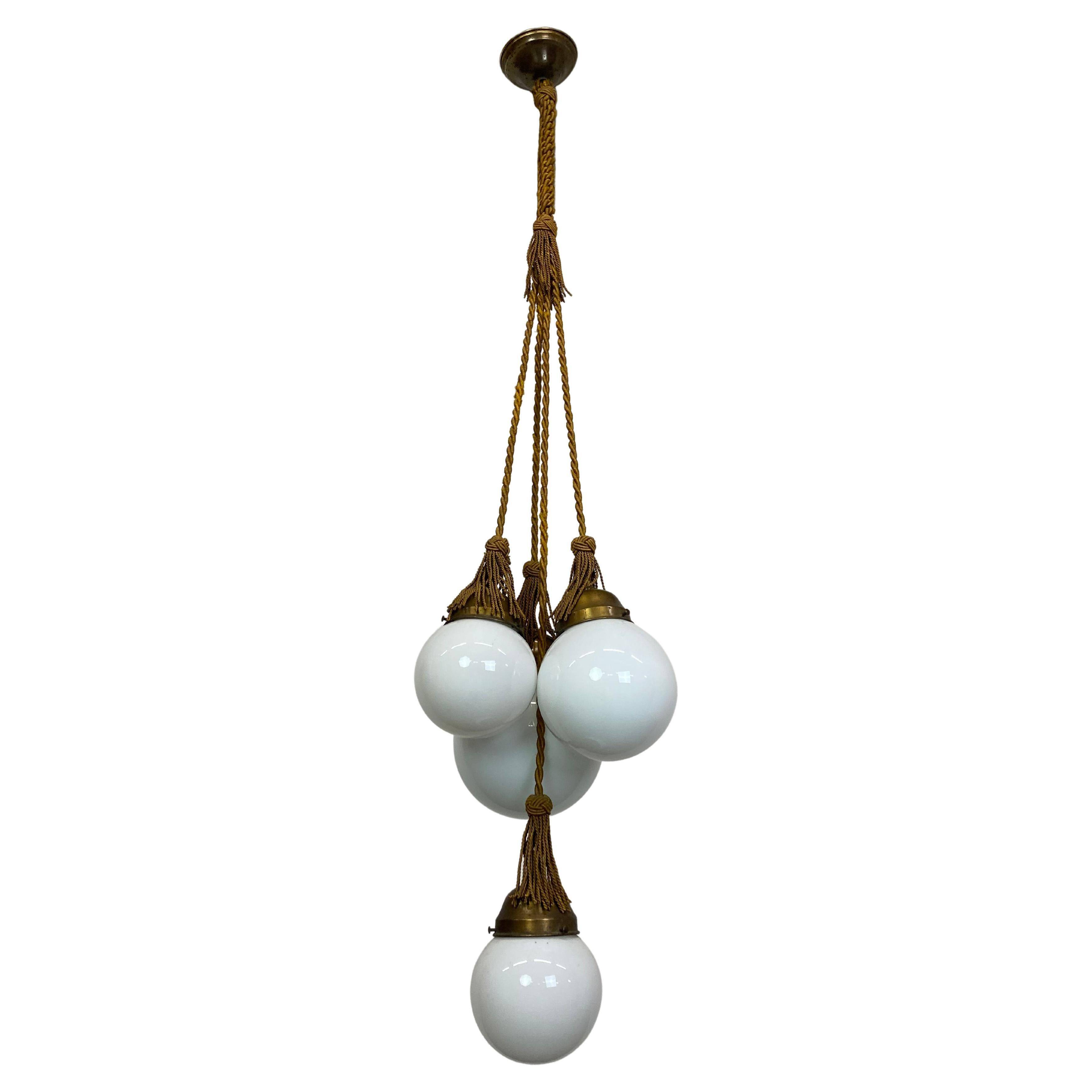 Lampe suspension art déco