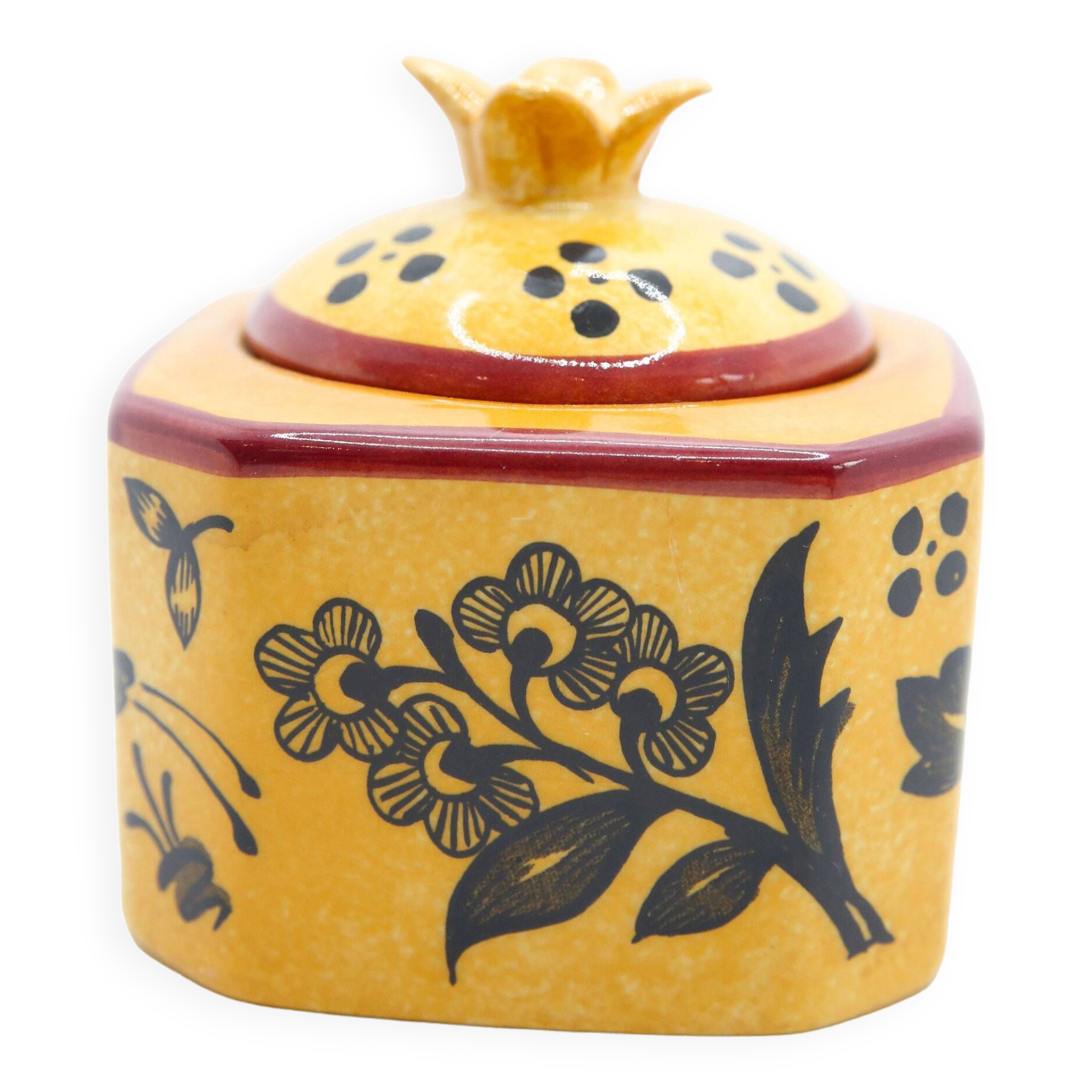 Tropical earthenware box by Gallo Design Villeroy and Boch Group like a sugar bowl