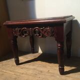 Carved wooden sofa end, mahogany