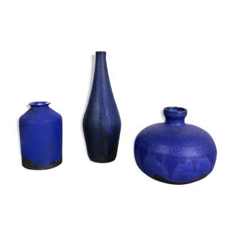 Ensemble de 3 vases en céramique d'atelier de Gerhard Liebenthron, Allemagne, années 1960