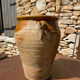 Ancient terracotta pottery jar