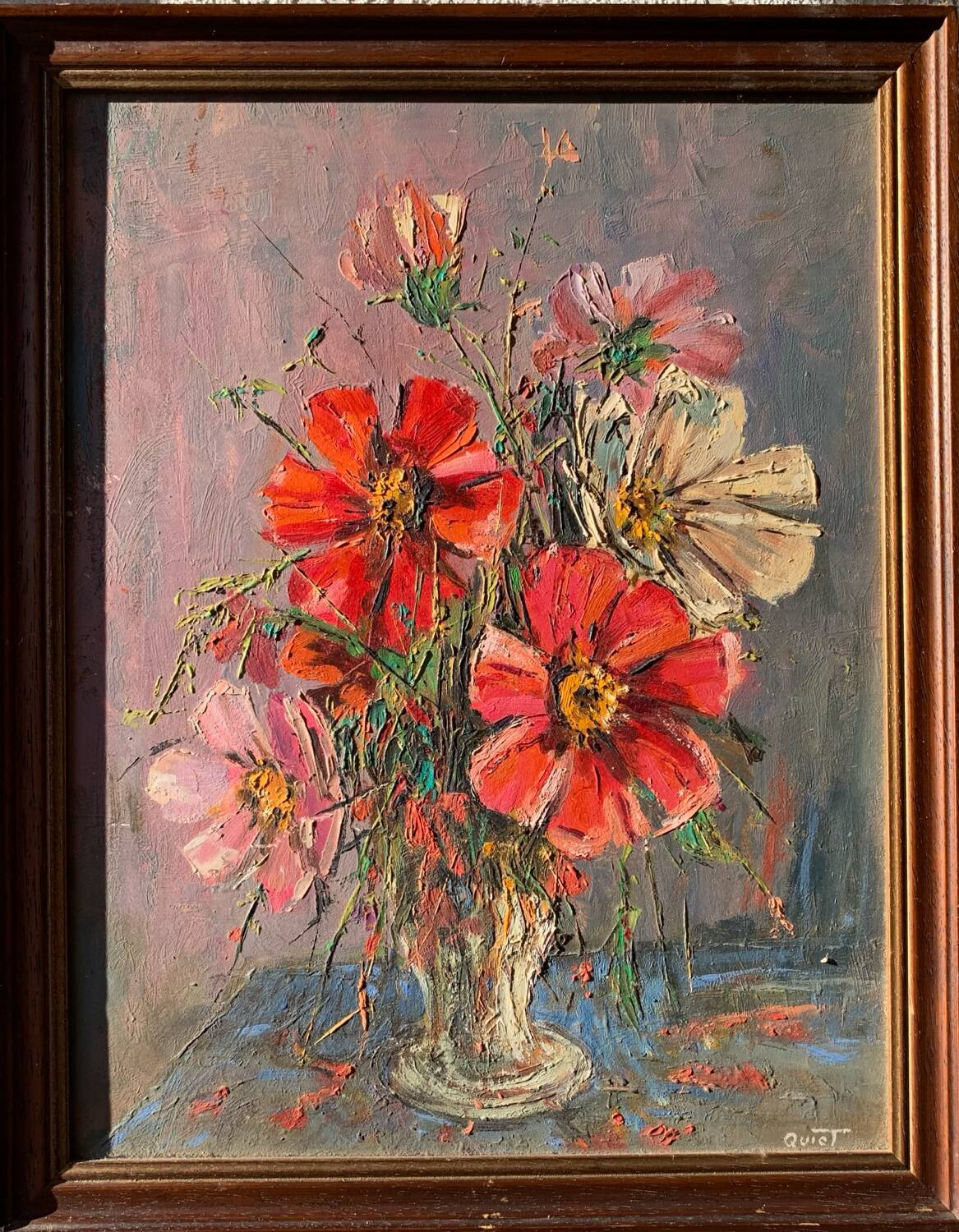 Old oil painting on panel