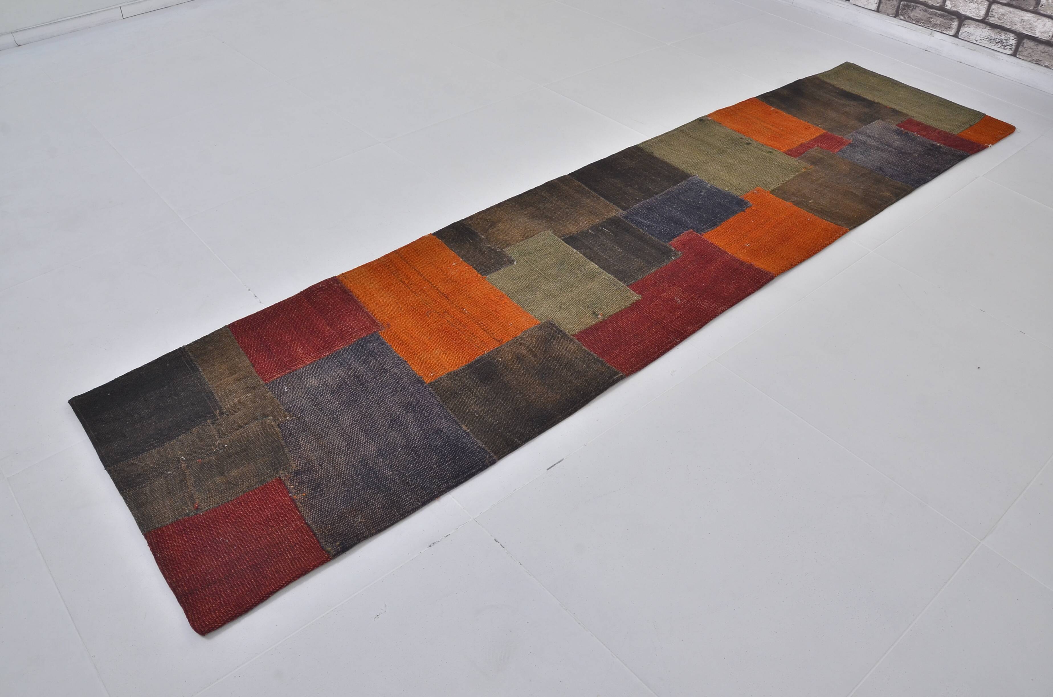 Colorful Vintage Wool Kilim Runner sku 3851
