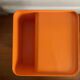 Flair orange furniture on casters for prisunic 1970