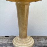 Beige alabaster art deco lamp