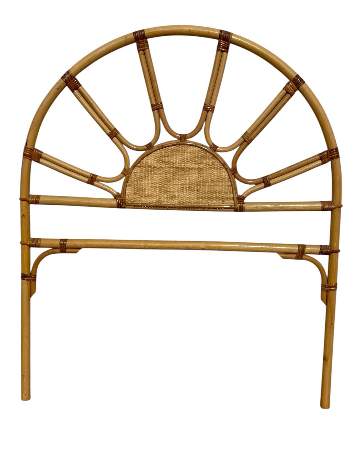 1970s rattan headboard from France