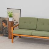 Canapé banquette 2 places verte , Europe de l'est