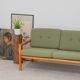 Green 2-seater sofa bench, Eastern Europe