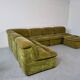 Modular green sofa vintage 70s