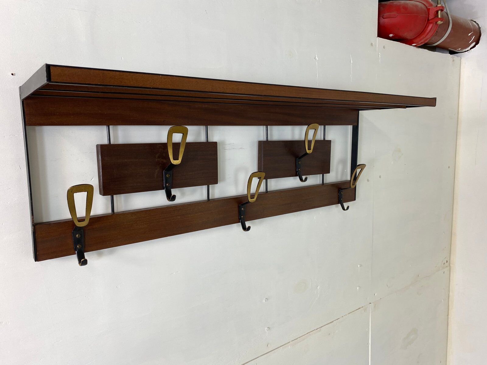Modernist teak brass - 1950s metal