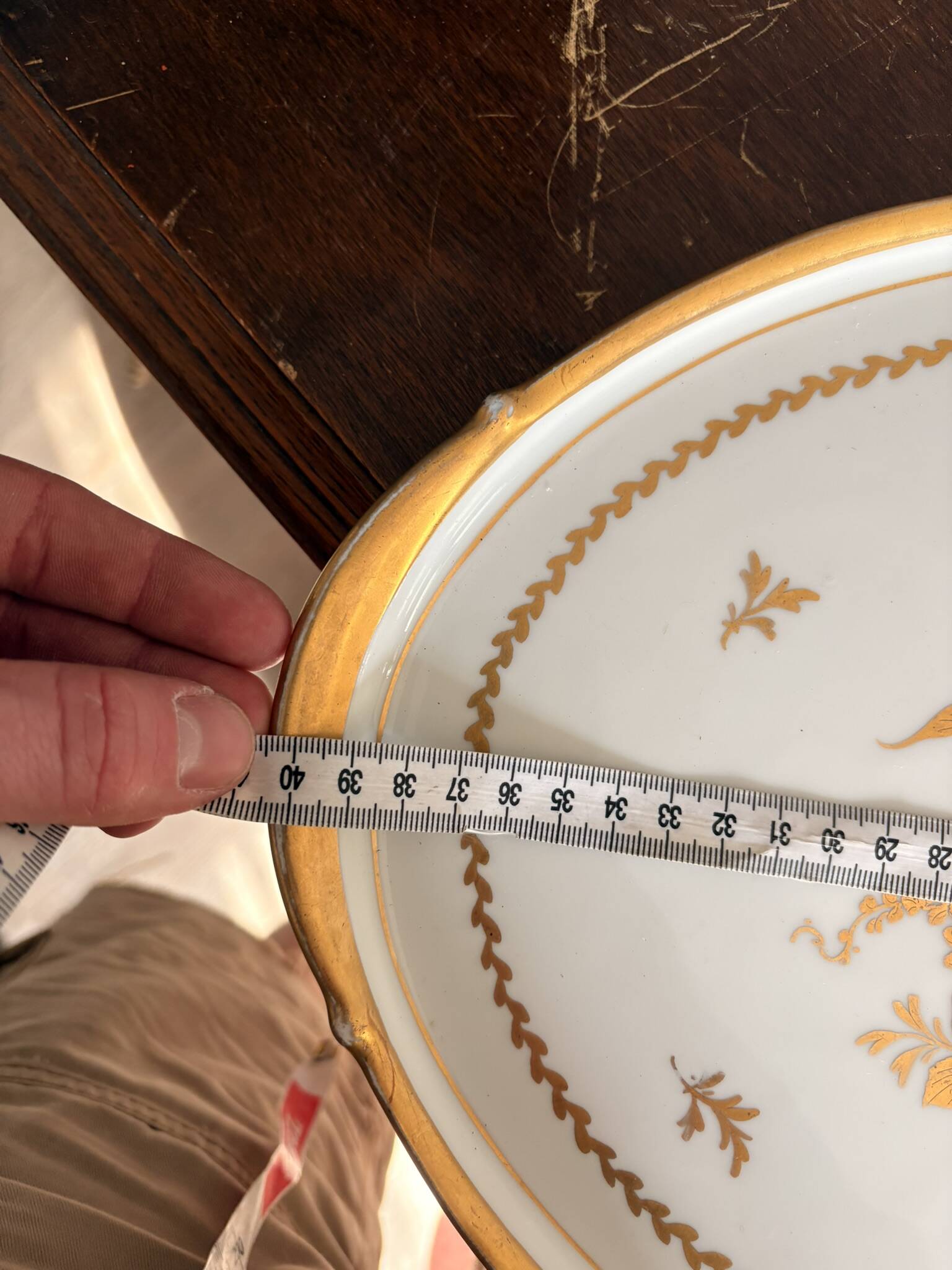 Antique Golden Plate Floral Décor Camaïeu KPM Berlin Royal Manufacture