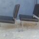 Paire de chauffeuses vintage skai