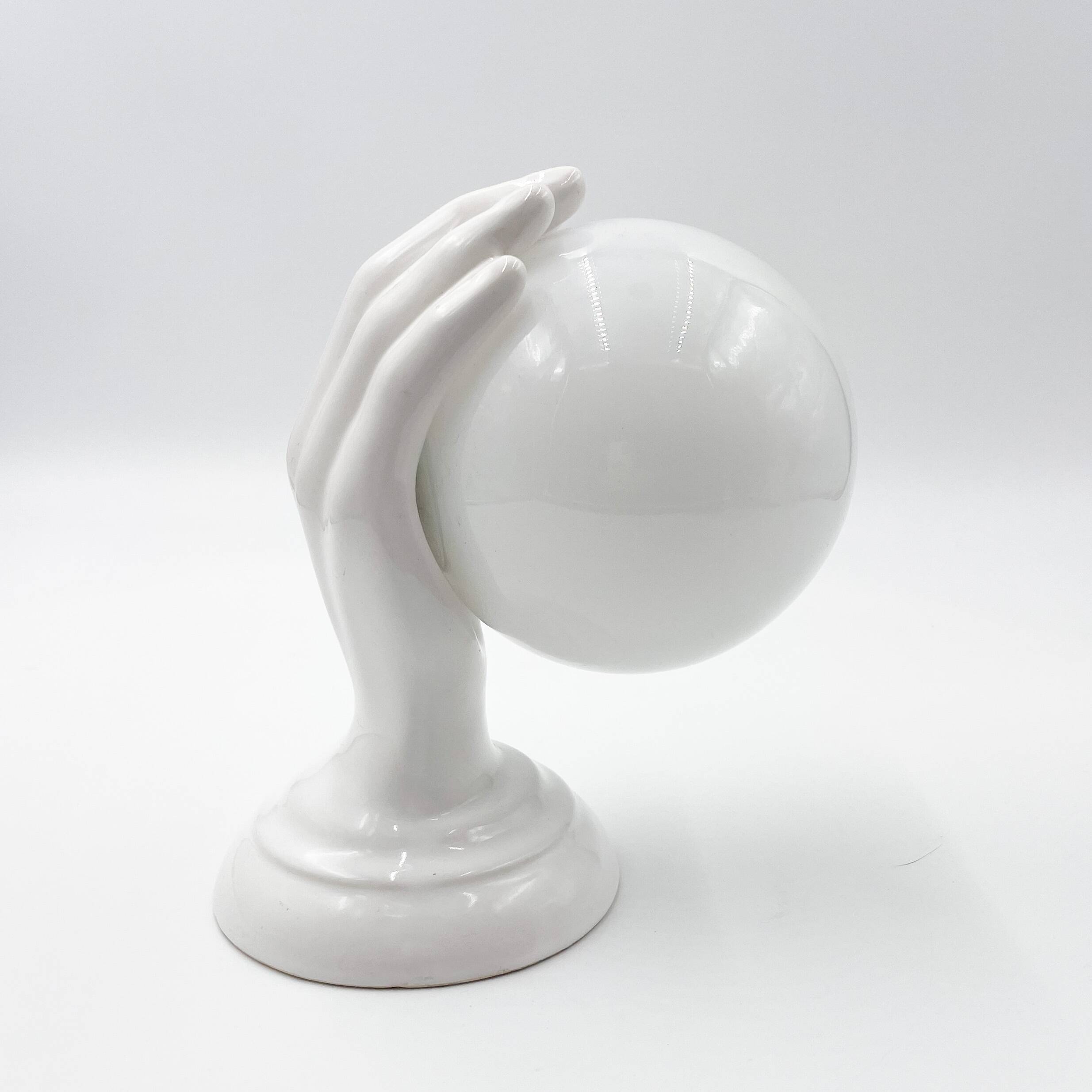 Handmade ceramic wall lamp from the 70s