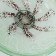 fantastic large WMF art deco ikora glass BOWL karl wiedmann 1930s green and