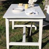 Patina white farm table