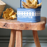 Blue matchbox - old blue enamel sheet box