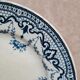Antique flat plate Creil & Montereau "garlands" blue decoration